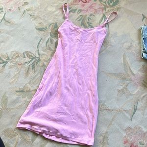 SKIMS Pink cotton logo pointelle night dress XS